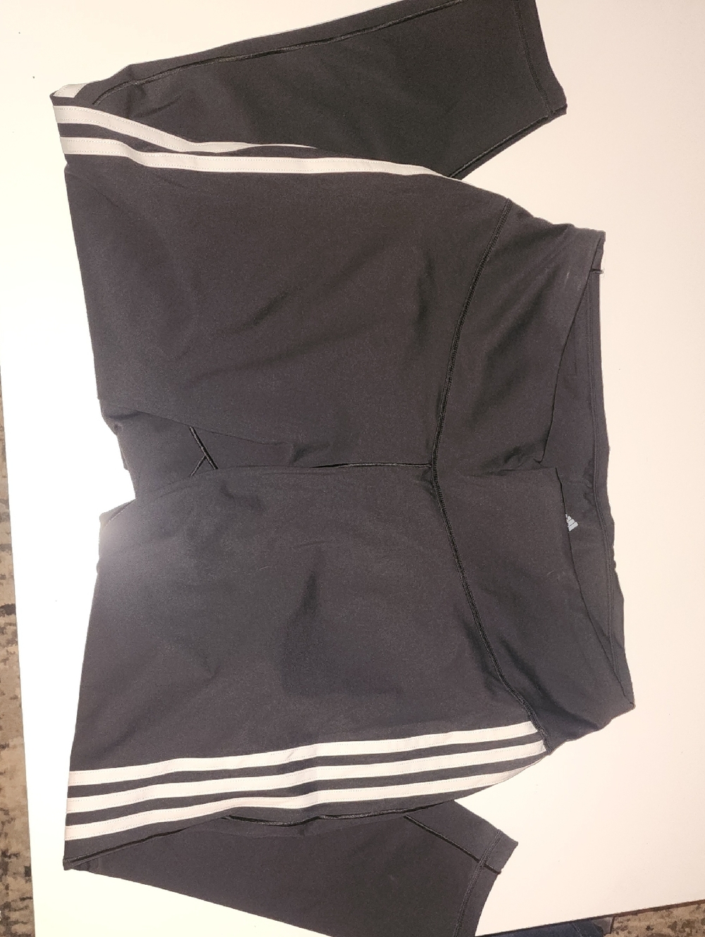 adidas Black Leggings with White Stripe Details